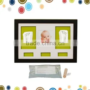 Wholesale Adorable Baby Footprint Set With Wall Metal Art Clay Frame thumbnail-2