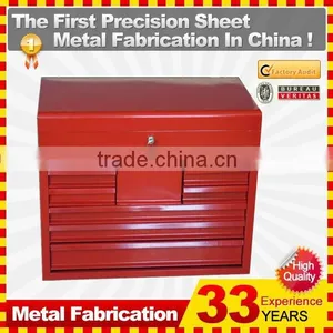 Rolling Aluminium Profile Handle Tool Box and Top Chest With 16 Drawers thumbnail-2