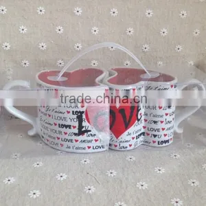 Popular Sale CHEL KLEIN Ceramic Mug With Heart-shaped and LOVE thumbnail-1