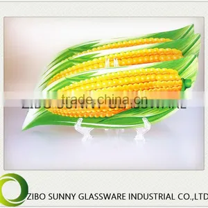 Fruits and Vegetables Series Glass Plate of the Harvest of Corn thumbnail-5