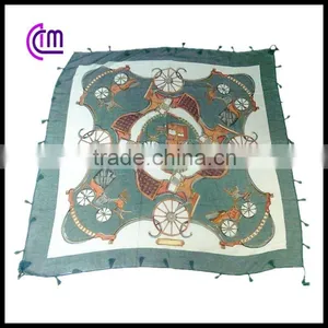 Polyester Voile Scarf With Chain Design Printing thumbnail-1
