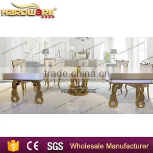 Dubai New Design Crescent Table LED Stainless Steel Wedding Table thumbnail-4