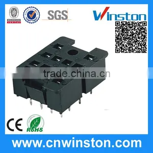 PY-14-0 General Miniature Black Color 300V 7A 14 Pins Electro-magnetic Industrial Relay Socket With CE thumbnail-1