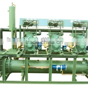Low Temperature Semi-hermetic Screw Compressor Racks Condensing Unit for Fresh Fruit,Food,Meat in Cold Room Etc thumbnail-1
