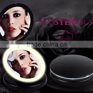 Plastic Two Way 5x Magnifying Compact Travelling Mirror With Led Light thumbnail-5