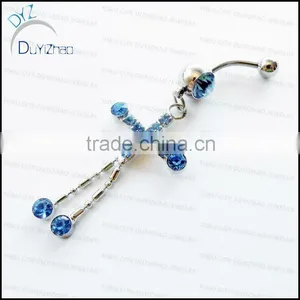 Wholesale Cross Navel Piercing Navel Belly Rings thumbnail-1