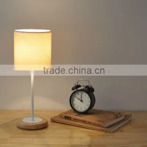 New Solid Wood Base Design Table Lamp Desk Light Home Cafe Bedroom Fixture thumbnail-1