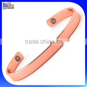 Metallic Bracelet Simple Pure Magnetic Copper Cuff Bracelet for Engraving Magnetic Health Care Cuff Bracelet Quality Choice Most Po thumbnail-1