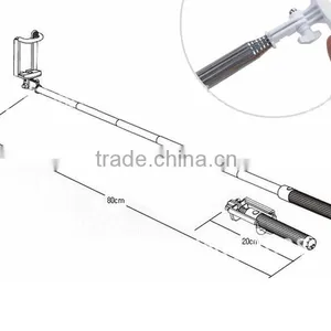 2015 Hot New Cable Take Pole Selfie Stick, Wired Selfie Stick thumbnail-3