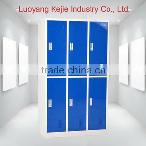 Cold-rooling Steel Lockers/furniture for Clothing Store 6 Door Clothes Locker 6 Door Steel Clothes Locker School Metal Wardrobe thumbnail-1