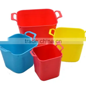 Square Flexible Plastic Desktop Tidy Office Kitchen Storage Basket Bin Box Mould. thumbnail-4