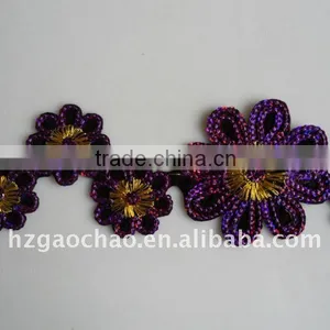 Romantic Exquisite Flower Design Velvet Embroidery Lace thumbnail-1