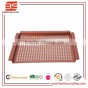 Outdoor BBQ Tool Nice Camping Time Shallow Square Non-stick Multifunction Camping Tool BBQ Grill Pan thumbnail-1
