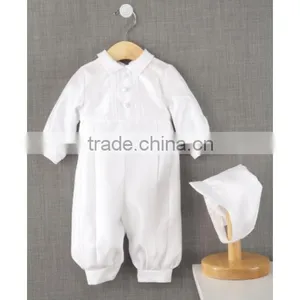 New Arrival Customed Newborn Baby Pure White With Hat Romper thumbnail-2