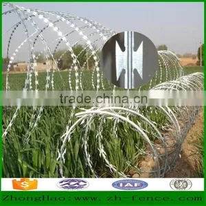 High Quality Low Price Outdoor Using Concertina Razor Barbed Wire Security Fence thumbnail-4