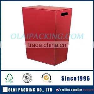 Large Capacity Hamper Box Wholesale With Handle Red thumbnail-1