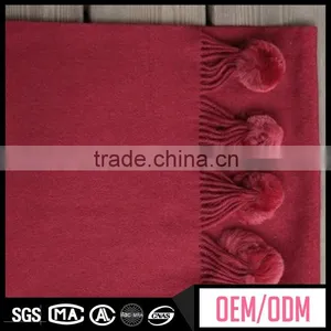Cheap Chinese Scarf, Plain Color Cashmere Cape Scarf, Wool Rose Flower Print Scarf thumbnail-1