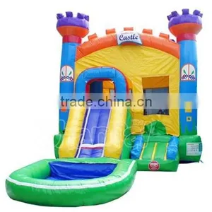 Enchanted Inflatable Bouncy Castle With Slide and Pool thumbnail-1