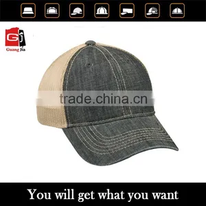 Wholesale Demin Trucker Hat With 3D Embroidery Logo Custom Mesh Cap and Hat Quality Choice thumbnail-1