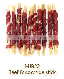 Dog Treats Beef & Cowhide Stick Dog Food and Pet Snack thumbnail-1