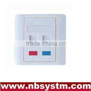 86 Type Faceplate 86x86mm Angled,two Port With Color Lcom&angled Shutter thumbnail-1