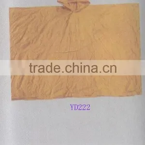 RAIN PONCHO PVC YD222 /POLYESTER RAIN PONCHO / YELLOW RAINPONCHO thumbnail-1