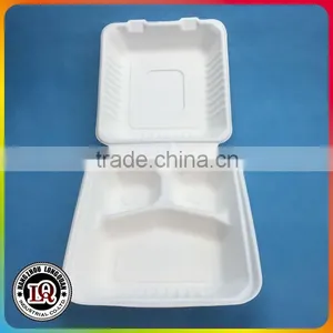 Disposable 3 Parts Sugar Cane Biodegradable Fast Food Container Quality Choice thumbnail-1