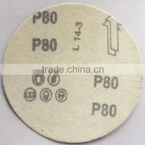 Red Round Aluminum Oxide Hook and Loop Disc Sandpaper Disc Made in China thumbnail-1