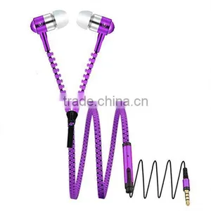Zipper Style Tangle Free Earphones Headphones For Mobile Phone Most Popular thumbnail-1