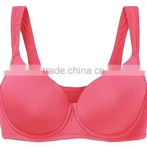 Hot Sell Ladies Popular Underwear Solid Microfiber Soft Comfortable Supported Sport Bra thumbnail-2