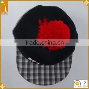 5 Panel Sports Style Flat Brim Ball Custom Snapback Caps thumbnail-4