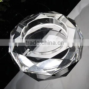 Eight-angled Crystal Glass Ashtray Glass Cigar Smoking (R-0954 thumbnail-3