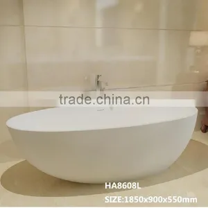 Popular Solid Surface Freestanding Massage Bathtub / Resin Stone Bath Tub thumbnail-3