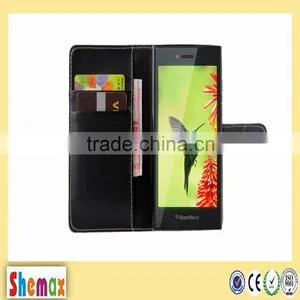 2015 New Arrival Flip Leather Case Cover for Blackberry Leap thumbnail-1