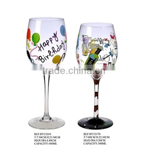 Hand Painted Cocktail Glass thumbnail-1