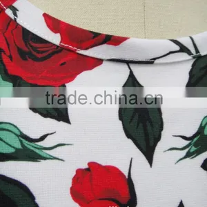 White Flowers All-over Printed Chic Top thumbnail-3