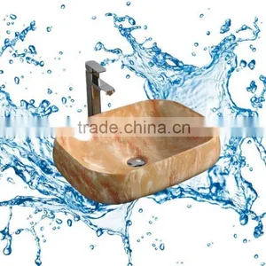 High Quality Hand Painted Solid Surface Kitchen Sinks Wholesale thumbnail-4