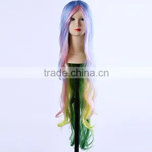 Braid Pull Half Up And Wear With Head Pieces Cosplay Costume Festival Synthetic Wig thumbnail-1