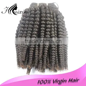 100% Unprocessed Virgin Cambodian Kinky Curly Hair Weaves thumbnail-5