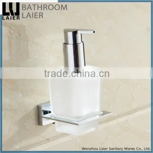 Simple Understated Design Zinc Alloy Chrome Finishing Bathroom Accessories Wall Mounted Soap Dispenser thumbnail-1