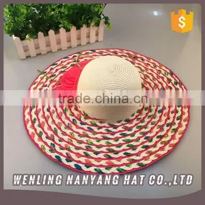 Elegant Women Beach Paper Hats High Quality Sombrero Taizhou Factory thumbnail-1