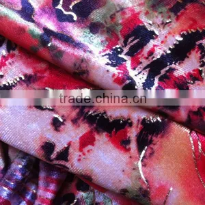 Gold Foil Velvet Fabric for Dress thumbnail-6