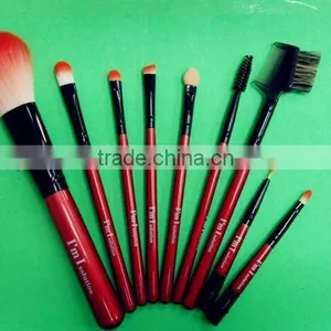 2014 9 Pcs Professional Wood Handle Makeup Brush Set thumbnail-1