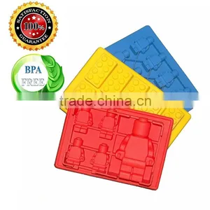 BPA Free Lego, Lego Building Bricks and Figures Silly Candy Molds Ice Cream Tools & Silicone Ice Cube Trays thumbnail-4