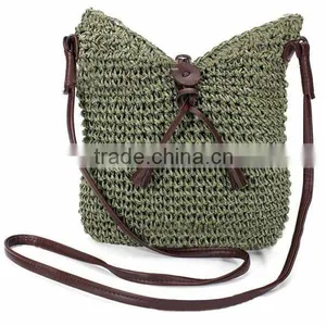 2016 New Design Fashion Woven Shoulder Bags Straw Summer Women Weave Crossbody Beach Travel Handbag thumbnail-3