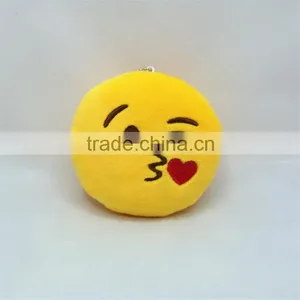 New Emoji Keychain PP Cotton Plush Custom Pendant Keychain Yellow Cushion Emoji Pendant Emoji Keychain thumbnail-5