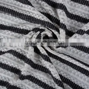 High Quality Clothing Fabric Cotton Polyester Spandex Yarn Dyed Hacci Knit Jacquard Fabric thumbnail-2