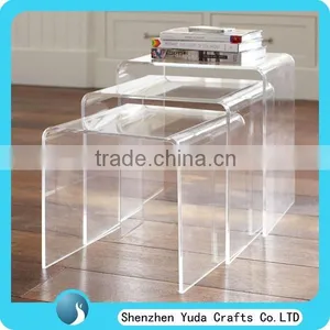 Factory Made Plexiglass Console Tables Stacking Clear Acrylic Nesting Table Set thumbnail-3