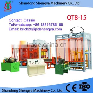 Shengya QT8-15 Full Automatically Baking-free Concrete Clay Block Machines China Supplier Best Sell in Kenya thumbnail-1