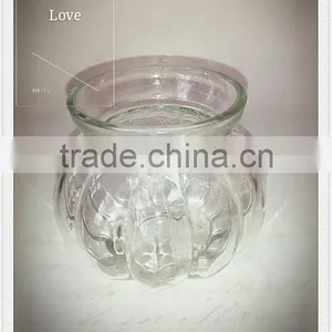 300 ml Unique Shaped Clear Eco-friendly Glass Candle Empty Bottle thumbnail-1